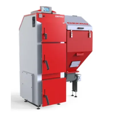 Defro kocioł na ekogroszek komfort eko 12kw lux podajnik po lewej stronie