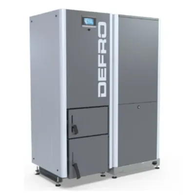 Defro kocioł pelletowy gamma 15 kw podajnik po lewej stronie